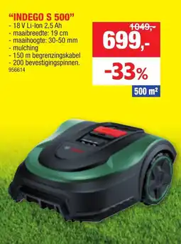 Hubo Robotmaaier INDEGO S 500 aanbieding