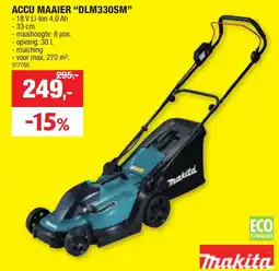 Hubo Accu maaier DLM330SM aanbieding
