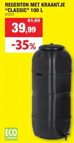 Hubo Regenton met kraantje CLASSIC aanbieding