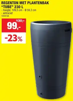 Hubo Regenton met plantenbak TUBE aanbieding