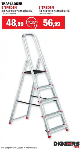 Hubo Trapladder 5 treden aanbieding