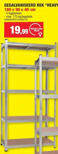 Hubo Gegalvaniseerd rek heavy duty aanbieding