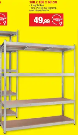 Hubo Gegalvaniseerd rek heavy duty aanbieding