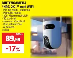 Hubo Buitencamera H9C 2K+" met WIFI aanbieding