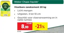 Hubo Weber Chape liquide Vloeibare zandcement aanbieding