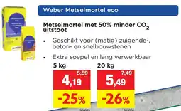 Hubo Weber Metselmortel eco aanbieding
