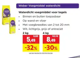 Hubo Weber Voegmiddel waterdicht aanbieding