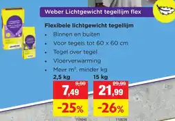 Hubo Weber Lichtgewicht tegellijm flex aanbieding