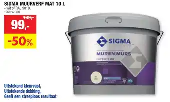 Hubo Sigma muurverf mat aanbieding