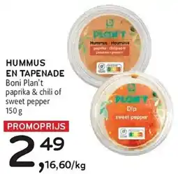 Alvo Boni Plan't Hummus en Tapenade aanbieding