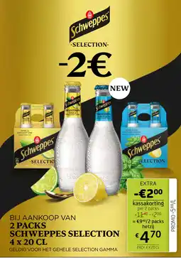 BelBev 2 packs schweppes selection aanbieding