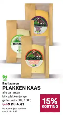 Ekoplaza Bastiaansen Plakken kaas aanbieding