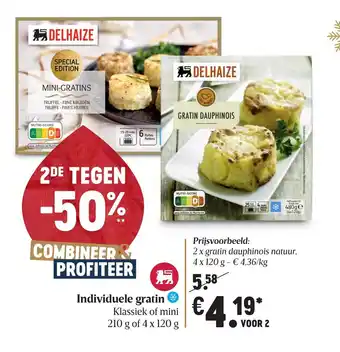 Delhaize Individuele gratin aanbieding