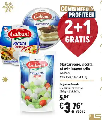 Mascarpone, ricotta of minimozzarella 150g