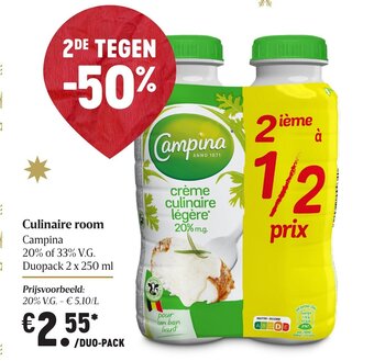 Delhaize Culinaire room aanbieding