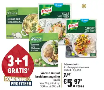 Delhaize Warme saus of kruidenmengeling 26g aanbieding