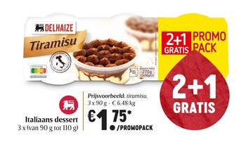 Delhaize Italiaans dessert aanbieding
