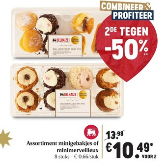 Delhaize Assortiment minigebakjes of minimerveilleux aanbieding