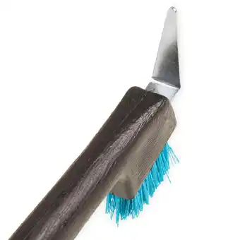 Decathlon Hoevenkrabber met borstel ruitersport turquoise aanbieding