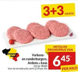 Intermarché Varkens en Runderburgers, Ardens of Kaas aanbieding