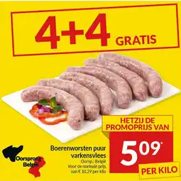 Intermarché Boerenworsten puur Varkensvlees aanbieding