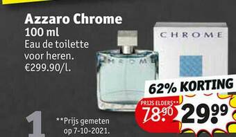 Kruidvat Azzaro Chrome 100 Ml aanbieding