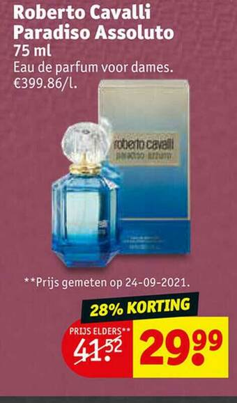 Kruidvat Roberto Cavalli Paradiso Assoluto aanbieding