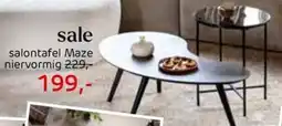 Stevens Meubel Salontafel Maze niervormig aanbieding