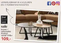 Stevens Meubel Bijzet-/ salontafel Avalon aanbieding
