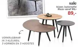 Stevens Meubel Bijzet / salontafel Maze aanbieding
