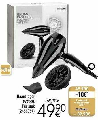 Cora Babyliss haardroger 6715de aanbieding