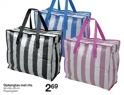 Zeeman Opbergtas met rits aanbieding