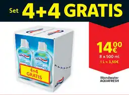 Cora Mondwater Aquafresh aanbieding