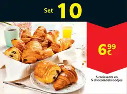 Cora 5 croissants en 5 chocoladebroodjes aanbieding
