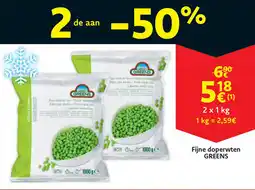 Cora Fijne doperwten Greens aanbieding
