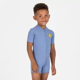 Decathlon Zwempak met korte mouwen en korte pijpen voor peuters blauw aanbieding