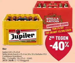 Delhaize Bier Jupiler of Stella Artois aanbieding