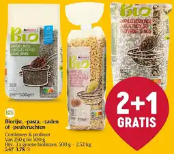 Delhaize Biorijst, -pasta, -zaden of-peulvruchten aanbieding
