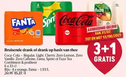 Delhaize Bruisende drank of drank op basis van thee aanbieding