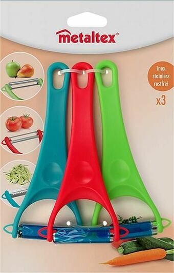Makro Metaltex Dunschiller groen/blauw/rood 3 stuks aanbieding