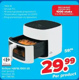Carrefour Airfryer HAF6L1500-25 aanbieding