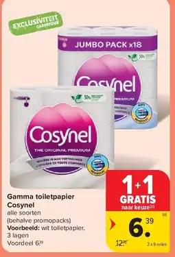 Carrefour Gamma toiletpapier Cosynel aanbieding