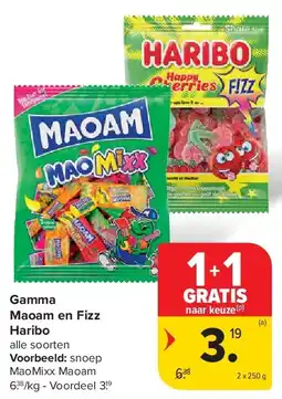 Carrefour Gamma Maoam en Fizz Haribo aanbieding