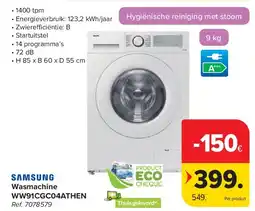 Carrefour Wasmachine WW91CGC04ATHEN aanbieding