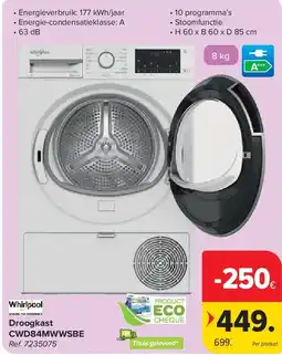 Carrefour Droogkast CWD84MWWSBE aanbieding