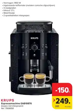 Carrefour Espressomachine EA810870 aanbieding