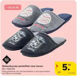 Carrefour Geborduurde pantoffels voor heren aanbieding