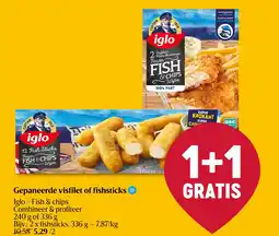 Delhaize Gepaneerde visfilet of fishsticks aanbieding
