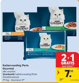 Carrefour Kattenvoeding Perle Gourmet aanbieding