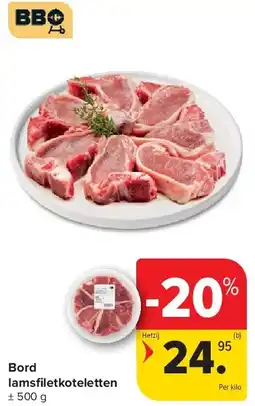 Carrefour Bord lamsfi letkoteletten aanbieding